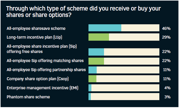 Through which type of share scheme did you receive or buy your share options