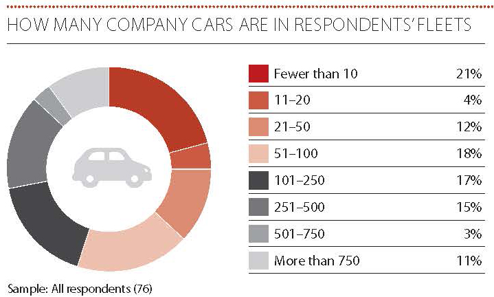 ompany cars in respondents fleet 